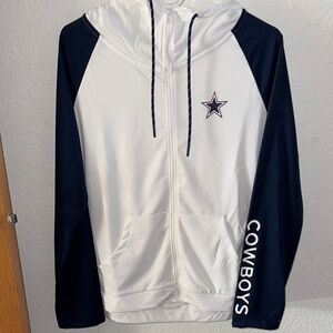 Fanatics brand Dallas Cowboys White and Navy Hoodie